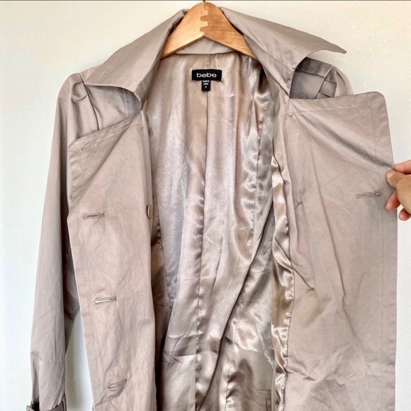 bebe Ruffled Trench Coat - Picture 6 of 7